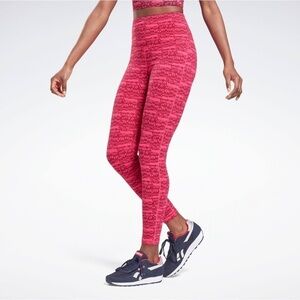 NWT Reebok MYT Printed Cotton Blend Leggings
